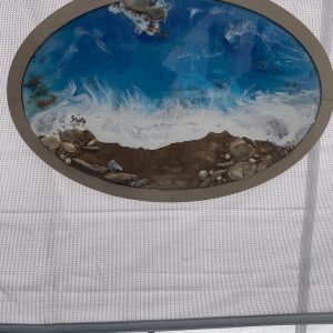 Oval Seascape on Wood 23x34.5 inch $550.00 Oval Seascape on Wood 23x34.5 inch $550.00