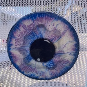 Purple Eye on Canvas 8 inch round $55.00 Purple Eye on Canvas 8 inch round $55.00