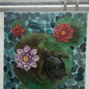 Turtle on Waterlilies on Canvas 24x24 inch $650.00 Turtle on Waterlilies on Canvas 24x24 inch $650.00